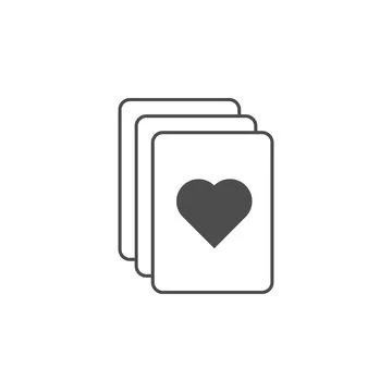 A stack of game cards icon. Elements of web icon. Premium quality graphic design Stock Illustration