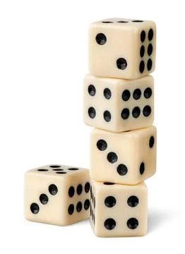 Stack of gaming dice Stock Photos