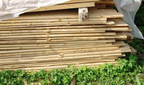 Stack of gardening boards with different colours Stock Photos
