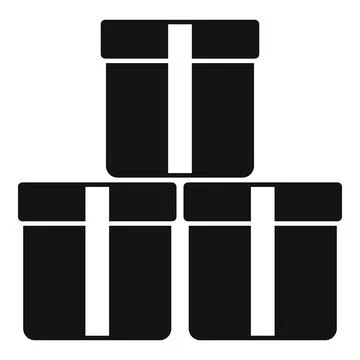 Stack of gift boxes icon representing surprise and celebration Illustrazione stock