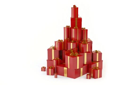 Stack of gift boxes Stock Illustration
