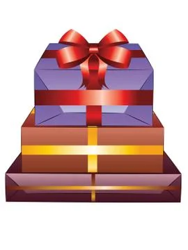 Stack of Gift Boxes Stock Illustration