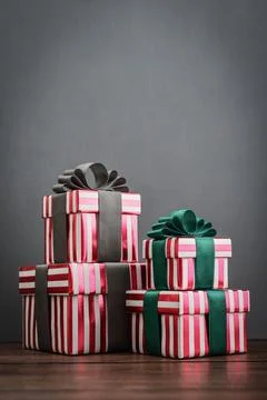 Stack of gift boxes Stock Photos