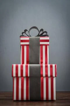 Stack of gift boxes Stock Photos