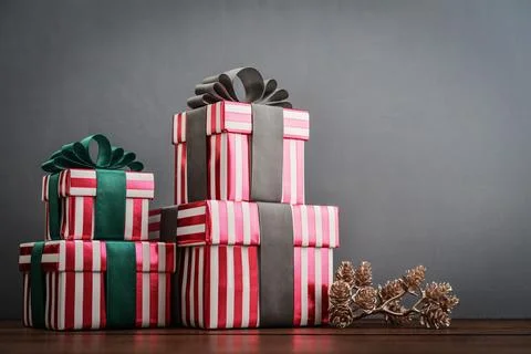 Stack of gift boxes Stock Photos