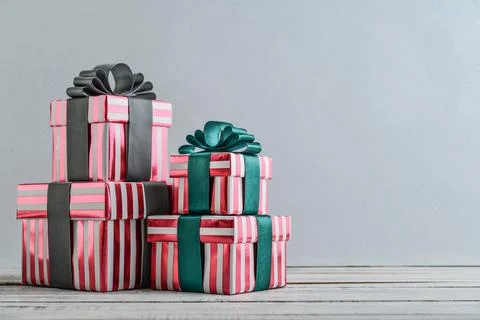 Stack of gift boxes Stock Photos