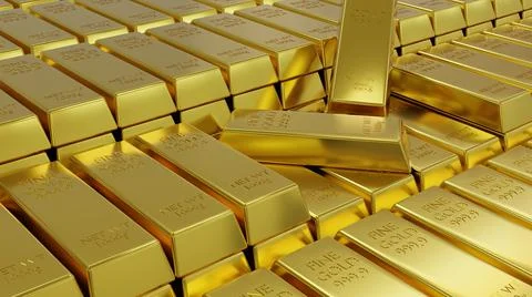 Stack of Gold Bars and investment finance business, Financial concepts, 3D re 스톡 일러스트