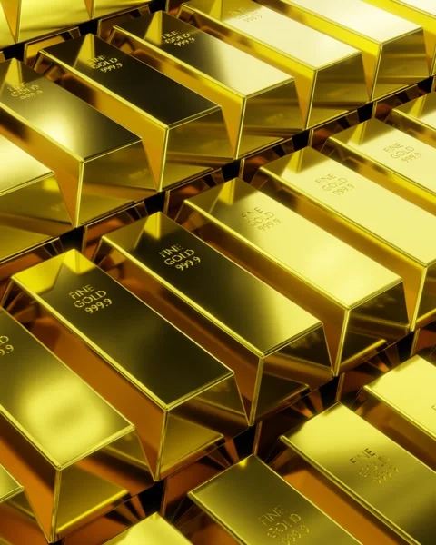 Stack of gold bars Video stock 297123274