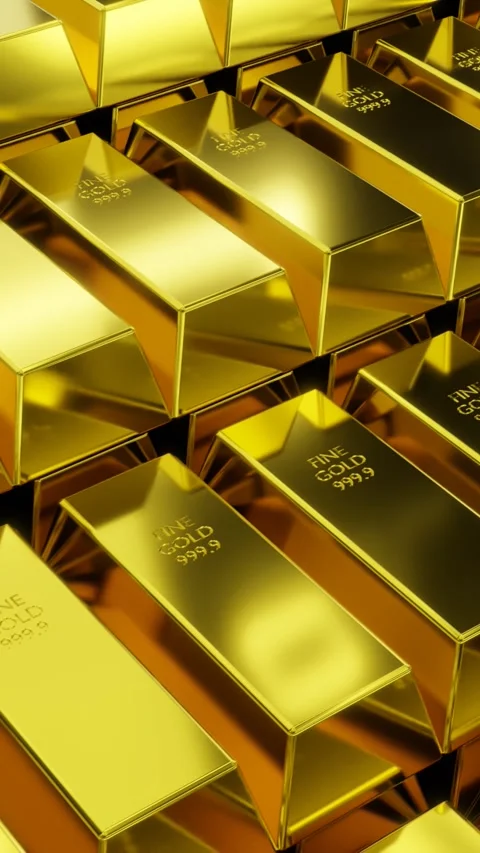 Stack of gold bars Stock-Footage 297123279