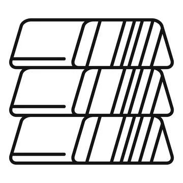 Stack of gold bars icon representing savings and wealth Stockillustratie