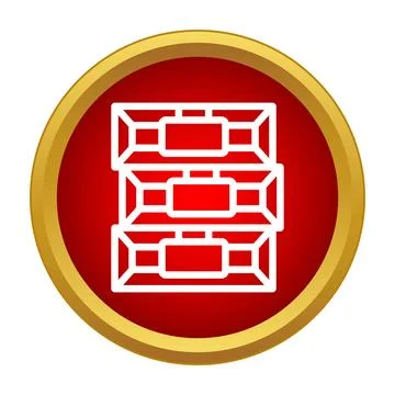 Stack of gold bars icon representing wealth Stock Illustration