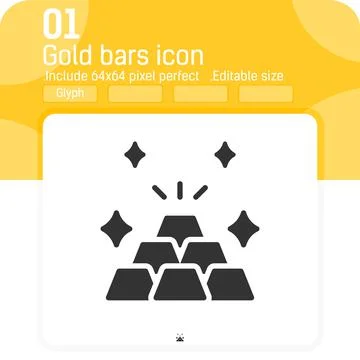 Stack of gold bars or treasure stash icon with flat style isolated 스톡 일러스트