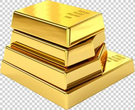 A stack of gold bars Stock Photos