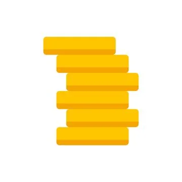 Stack of gold bars representing growing wealth and finance Stock Illustration