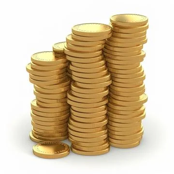 Stack of gold coin bar currency market financial or investment money banking Stock Illustration