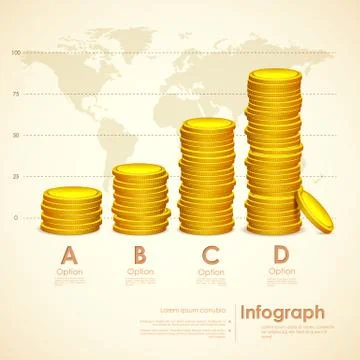 Stack of Gold Coin Stock Illustration