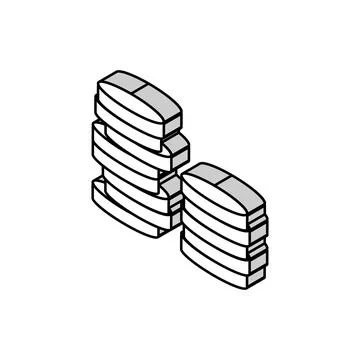 Stack gold coin isometric icon vector illustration Stock Illustration