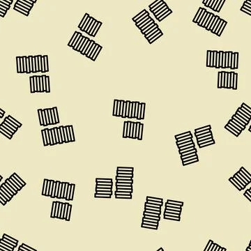 Stack gold coin line vector seamless pattern 스톡 일러스트