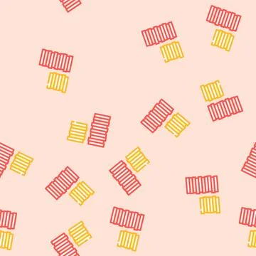 Stack gold coin vector seamless pattern Stock Illustration