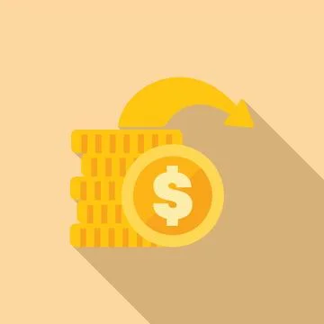 Stack of gold coins decreasing, money loss, financial crisis concept Stock Illustration