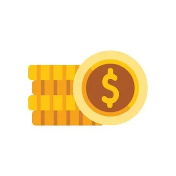 Stack of gold coins with dollar sign showing increasing investment 스톡 일러스트