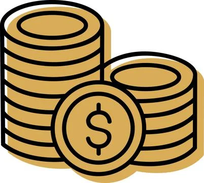 Stack Of Gold Coins Financial Wealth Illustration Stock Illustration
