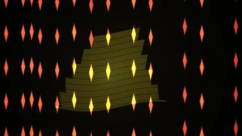 Stack of gold coins with flames burning on top. Stock Footage 337495399