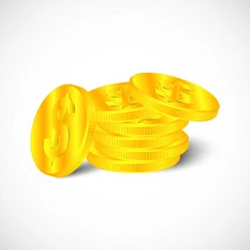 Stack of gold coins Stock Illustration