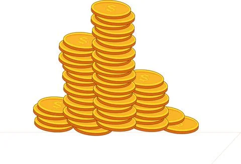 Stack of gold coins Stock Illustration
