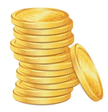 Stack of Gold Coins Stock Illustration