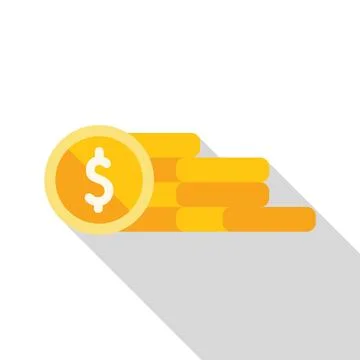 Stack of gold coins increasing with dollar sign showing wealth and savings Stock Illustration