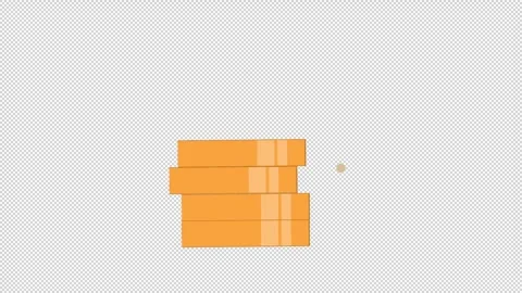 Stack of gold coins. Money animation. Cartoon Stock Footage 325420976