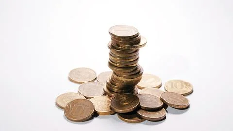 Stack of gold coins Stock Photos