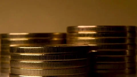 Stack of gold money coin with trading graph, financial investment concept c.. Stock Footage 272768242