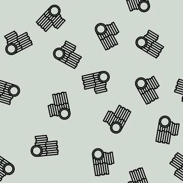 Stack gold money line vector seamless pattern 스톡 일러스트