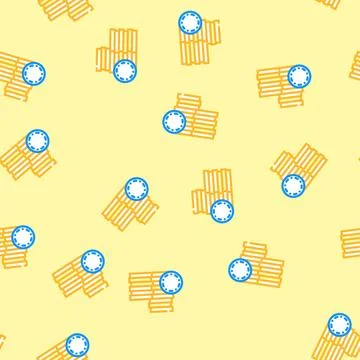 Stack gold money vector seamless pattern Stock Illustration
