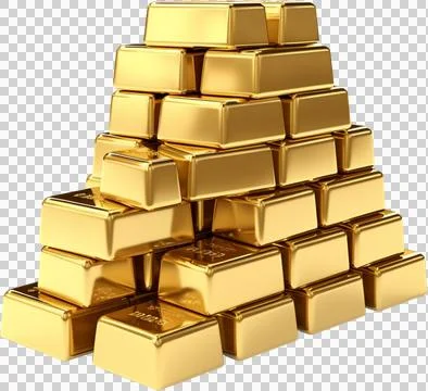 A stack of gold Stock Photos