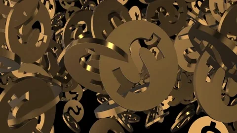 Stack of golden coin on table background and business or finance saving money Video stock 334027927