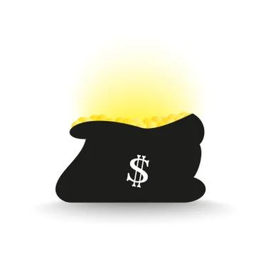 Stack of golden coins flat icon Stock Illustration