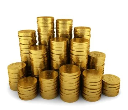 Stack of golden coins Stock Illustration