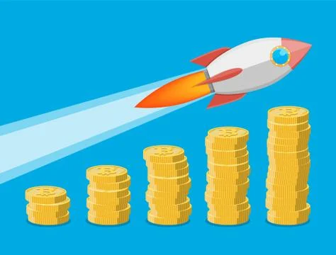 Stack of golden cryptocoins. イラスト素材