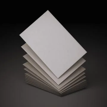 Stack of gray business cards Illustrazione stock