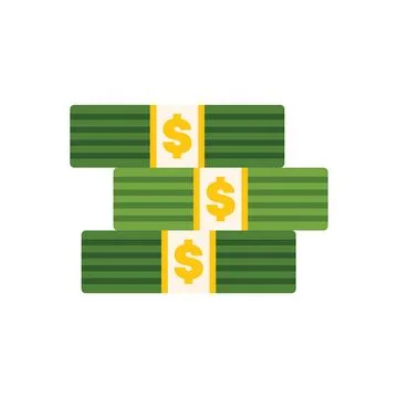 Stack of green banknotes representing wealth and success イラスト素材