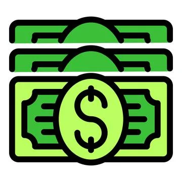 Stack of green bills illustrating wealth and finance concepts Stock Illustration