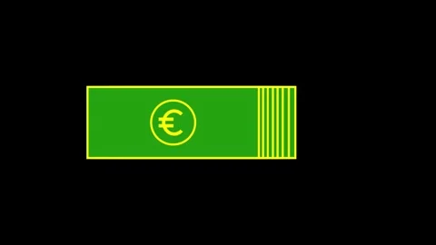 Stack of green dollar bills animated on a black background. Stock Footage 262765935
