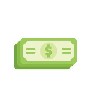 Stack of green dollar bills illustrating wealth and finance concepts Stock Illustration