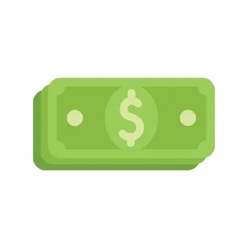 Stack of green dollar bills showing wealth, savings, and income Stock Illustration