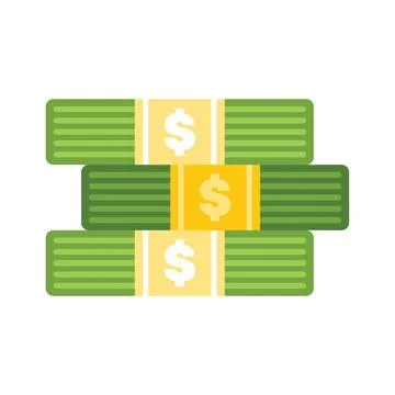 Stack of green dollar bills showing wealth and savings Illustrazione stock