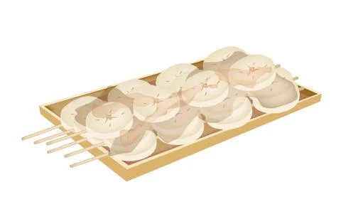 Stack of Grilled Sliced Bananas on A Plate Stock Illustration