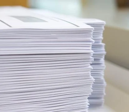 Stack of handout Stock Photos